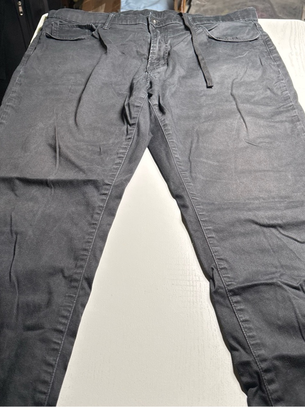 Uniqlo Men's Slim Black Drawstring Jeans